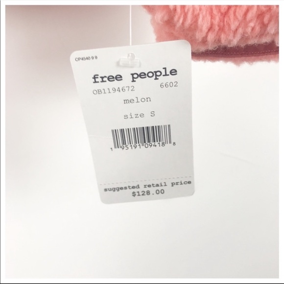 NWT Free People Pink Teddy Cropped Jacket Size Small - Picture 11 of 13